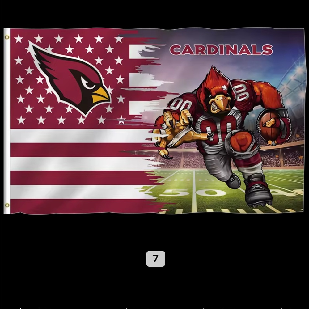 NFL Cardinals Flag - Red and White